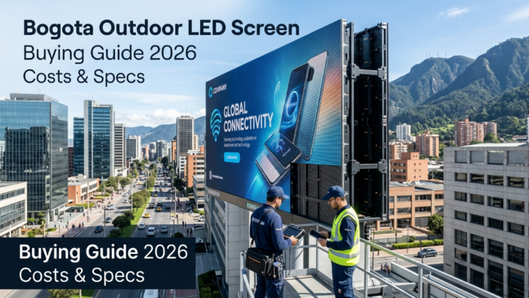 Bogota outdoor LED screen buying guide with high brightness billboard