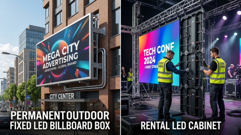 Fixed vs rental LED billboard box comparison