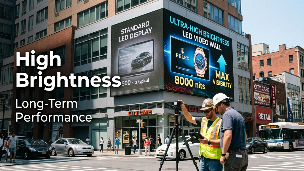 High Brightness Outdoor LED Display Performance