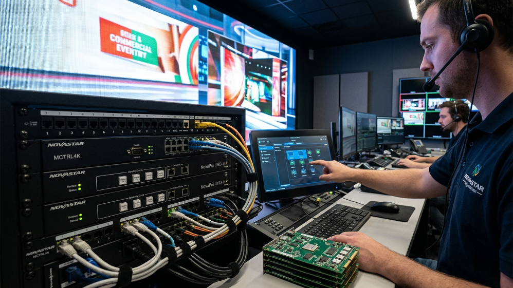 LED display module control system and receiving card compatibility