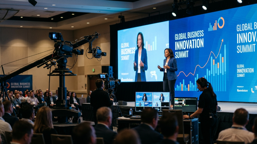LED video wall livestream event