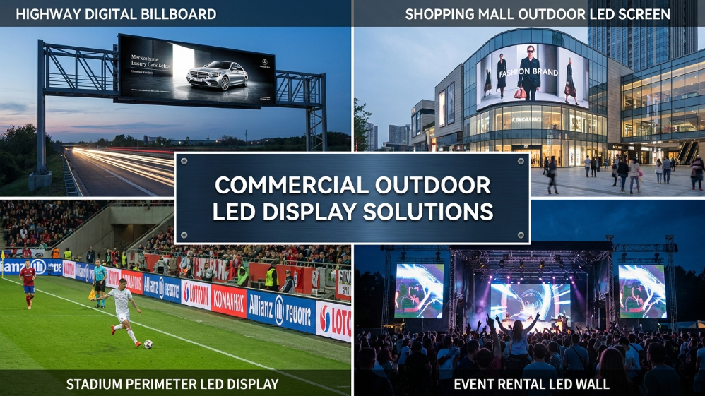Outdoor LED Billboard Applications by Size and Viewing Distance