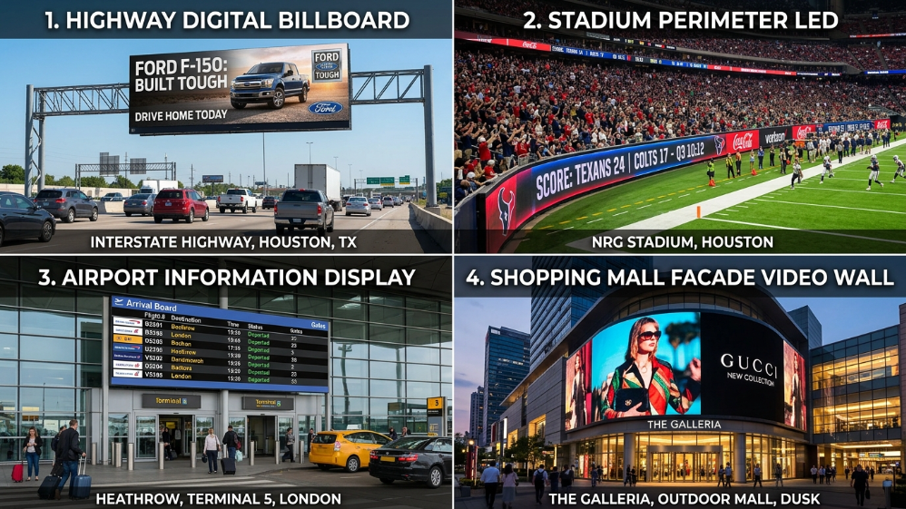 Outdoor LED Display Applications for Different Industries