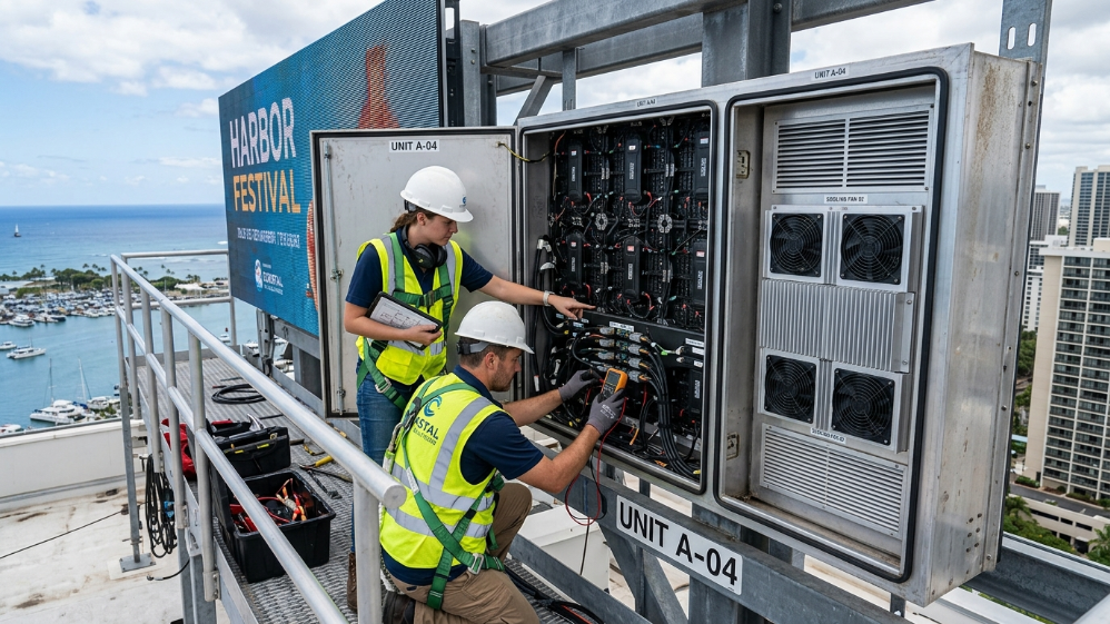 Outdoor LED screen durability and lifespan inspection
