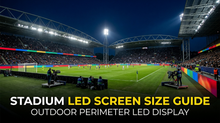Outdoor perimeter stadium LED screen size guide