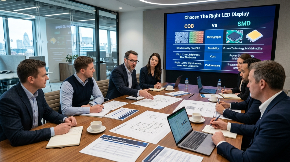 Choosing between COB and SMD LED display technologies