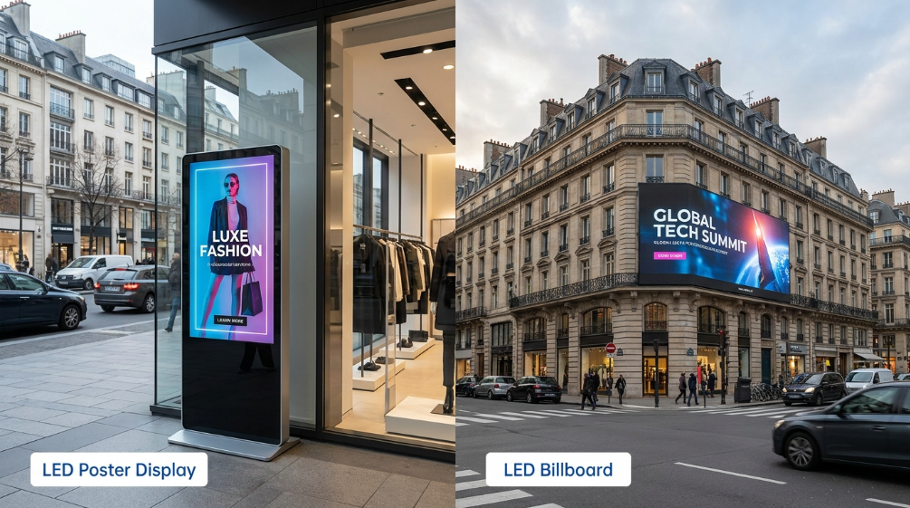 Comparison between LED advertising machine and outdoor LED billboard display