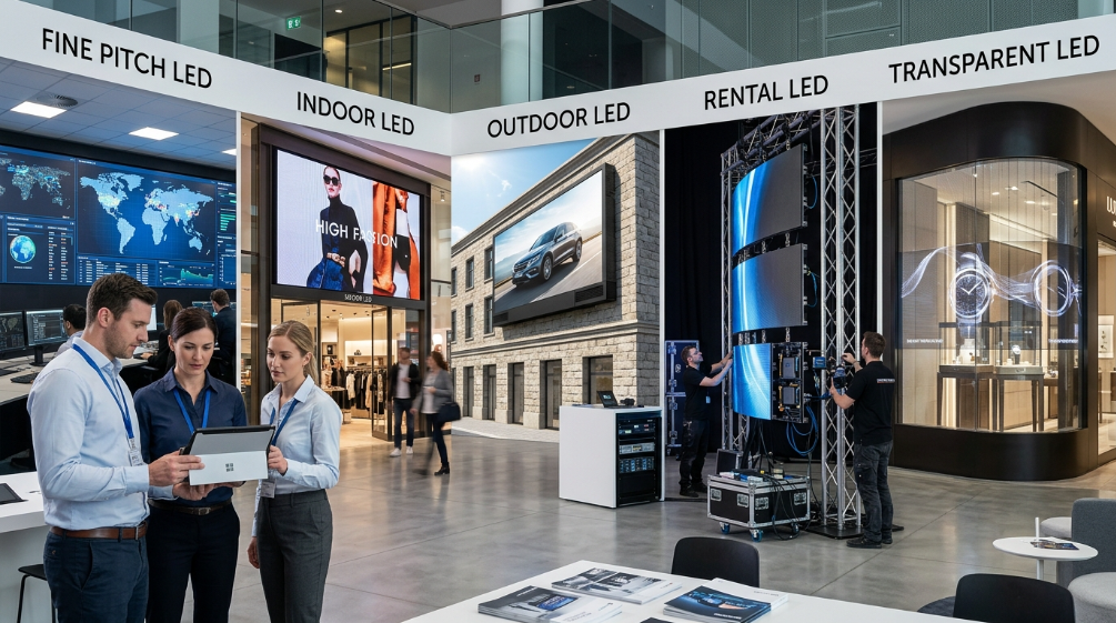 Comparison of different customized LED display types