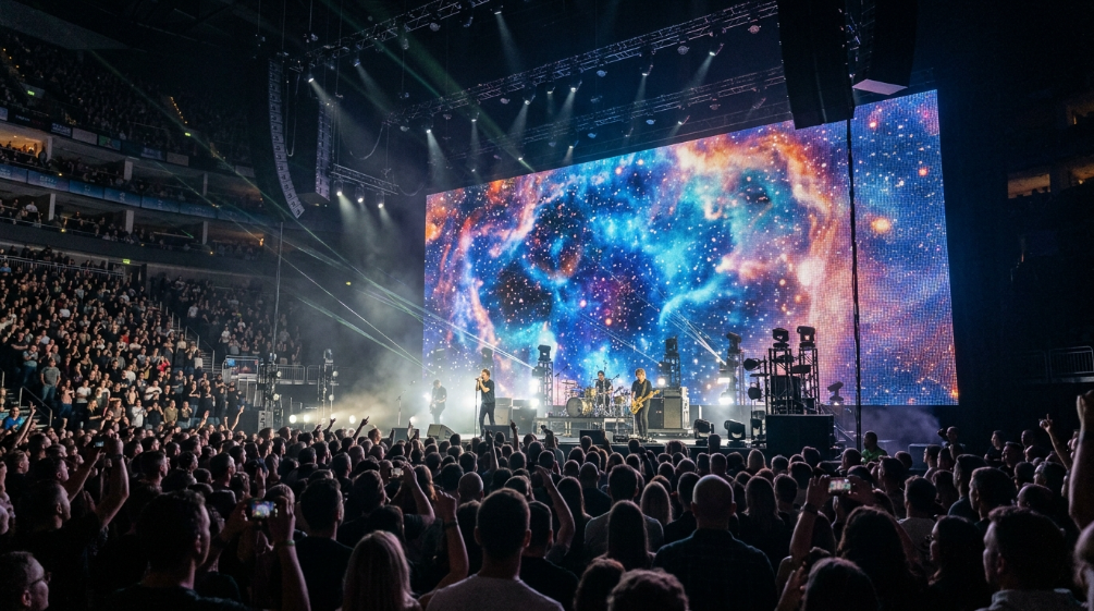 Concert LED screen pixel pitch and viewing distance