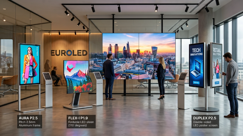 Different types of LED poster display screens for commercial use