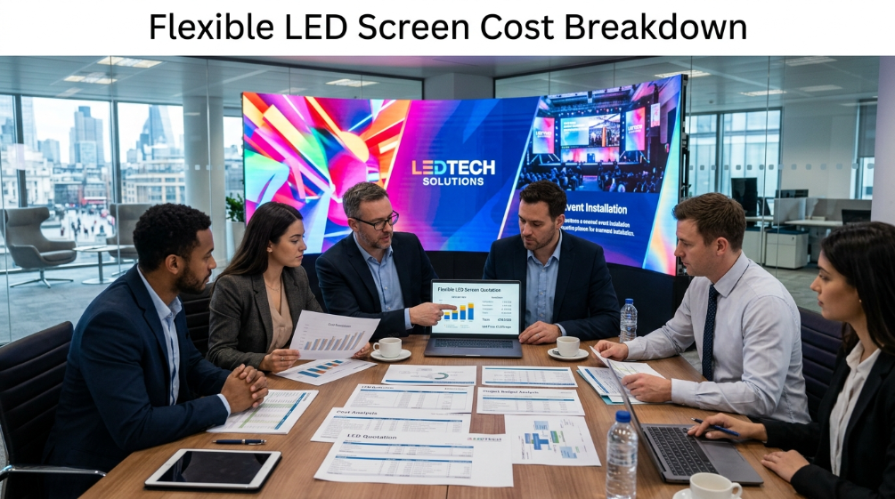 Flexible LED screen price breakdown and LED display project cost analysis