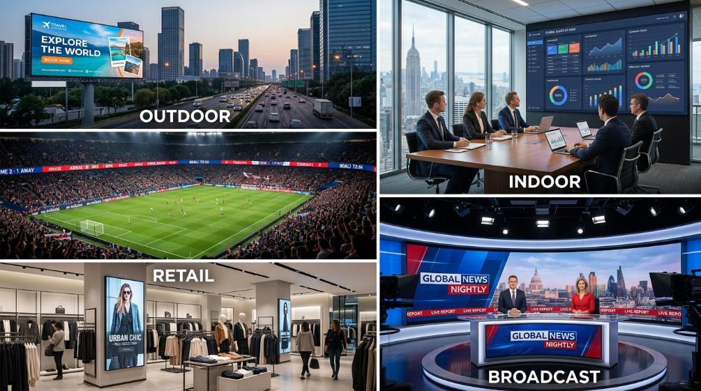 LED display applications for different environments