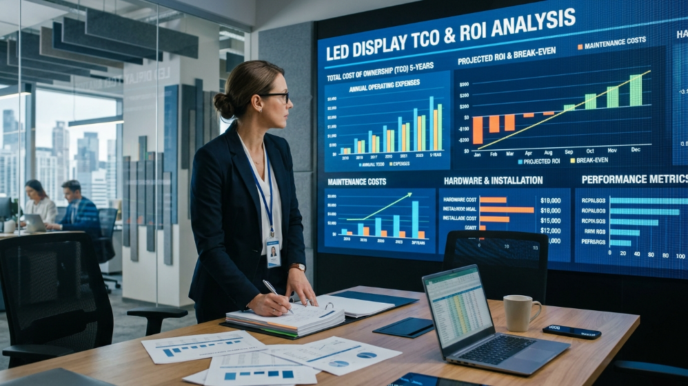 LED display total cost of ownership and ROI analysis