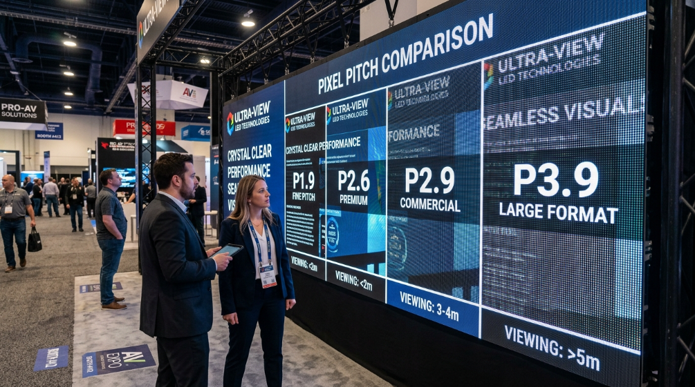 LED video wall pixel pitch and viewing distance