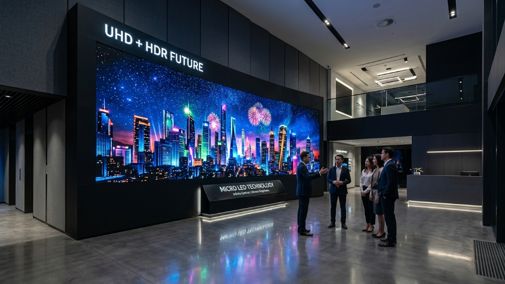 Micro LED display combining UHD resolution and HDR technology