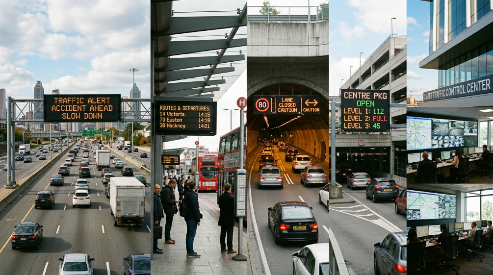 Outdoor traffic LED display applications in highways and transit systems