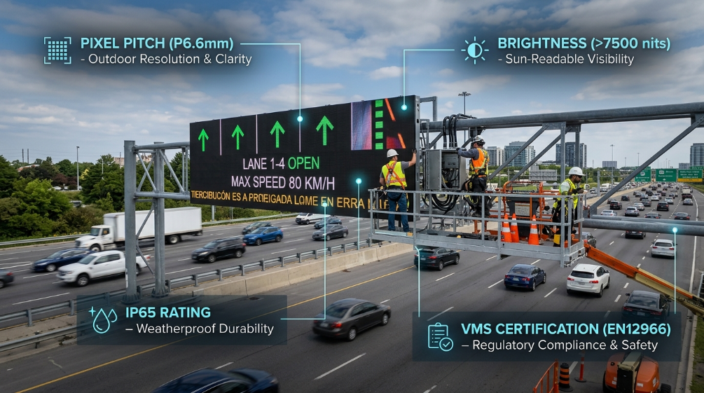 Outdoor traffic LED display price factors and VMS cost guide