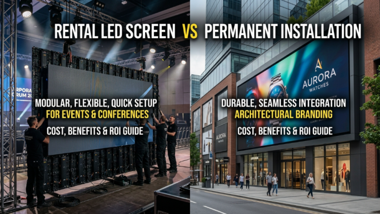 Rental LED Screen vs Permanent LED Installation comparison