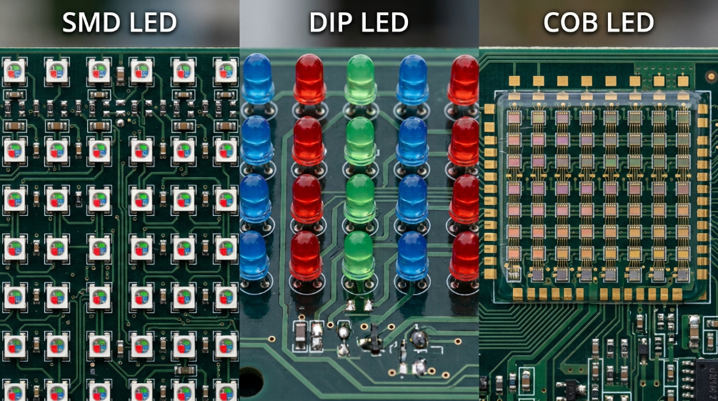 SMD DIP COB LED Display Technology Comparison