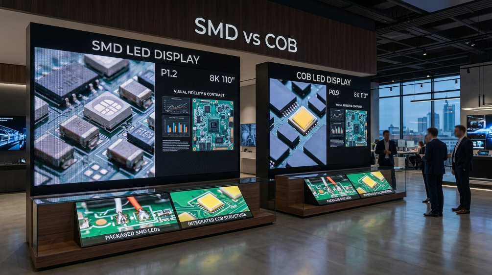 SMD vs COB technology for commercial LED displays