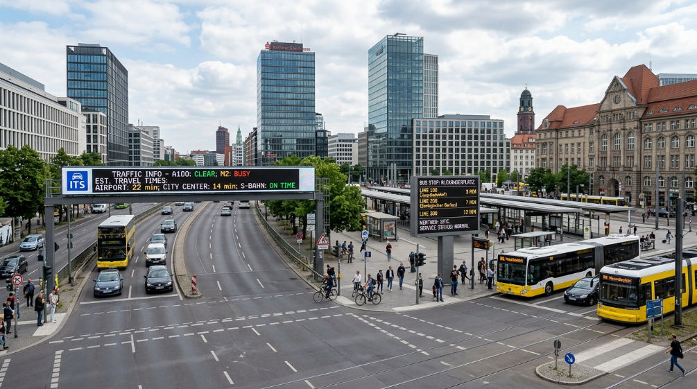 Smart city outdoor traffic LED display system application
