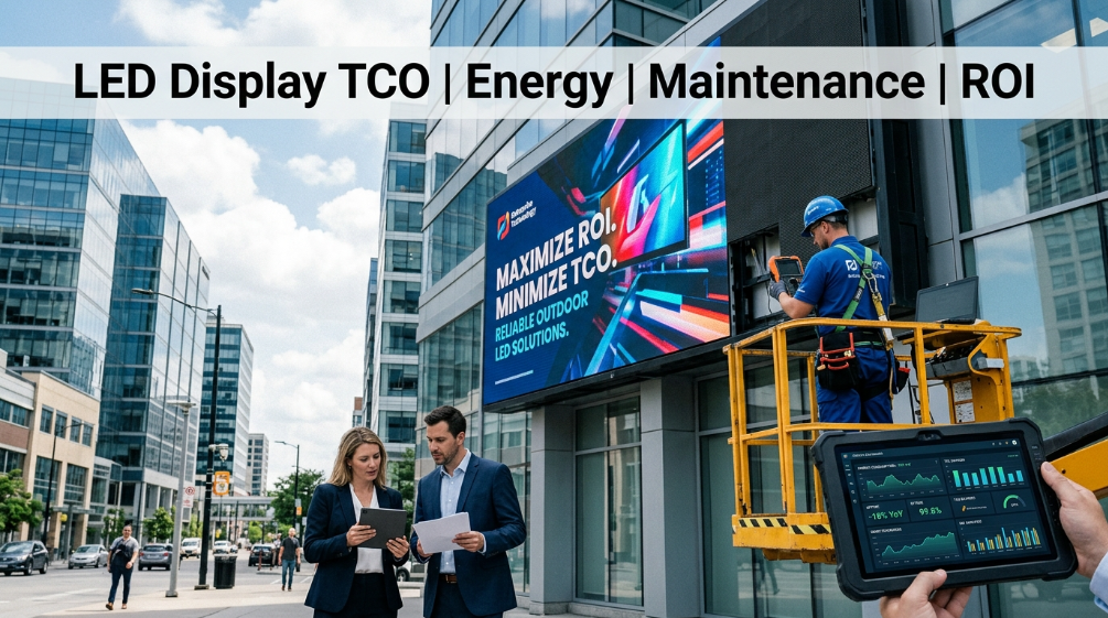 Outdoor LED display total cost of ownership and maintenance