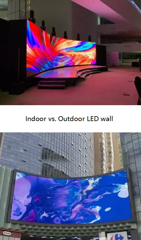 Indoor vs. Outdoor LED wall