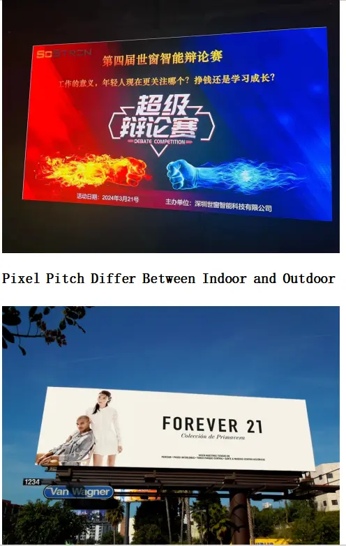Does Pixel Pitch Differ Between Indoor and Outdoor LED Screens?