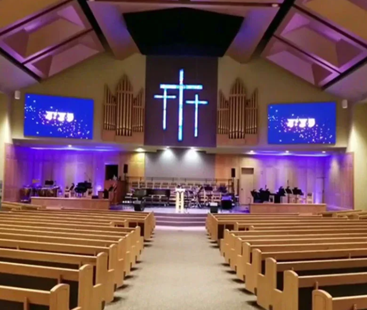 LED video wall for church