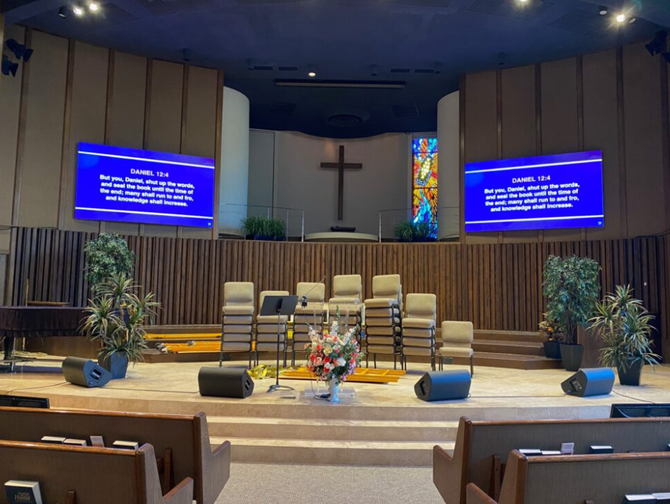 church LED display size