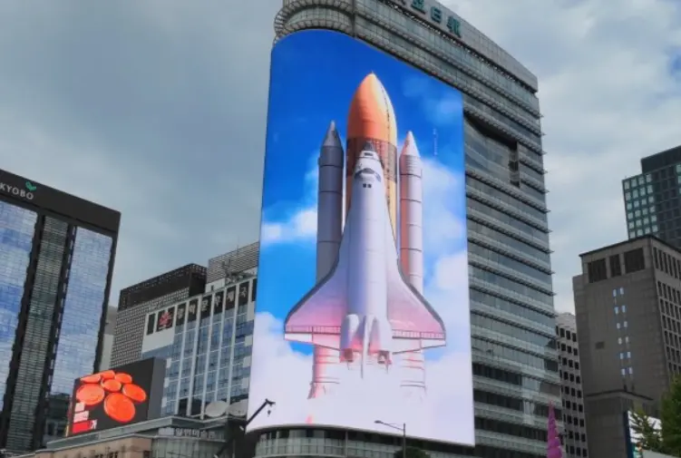 Valla publicitaria LED en Seúl, Corea del Sur